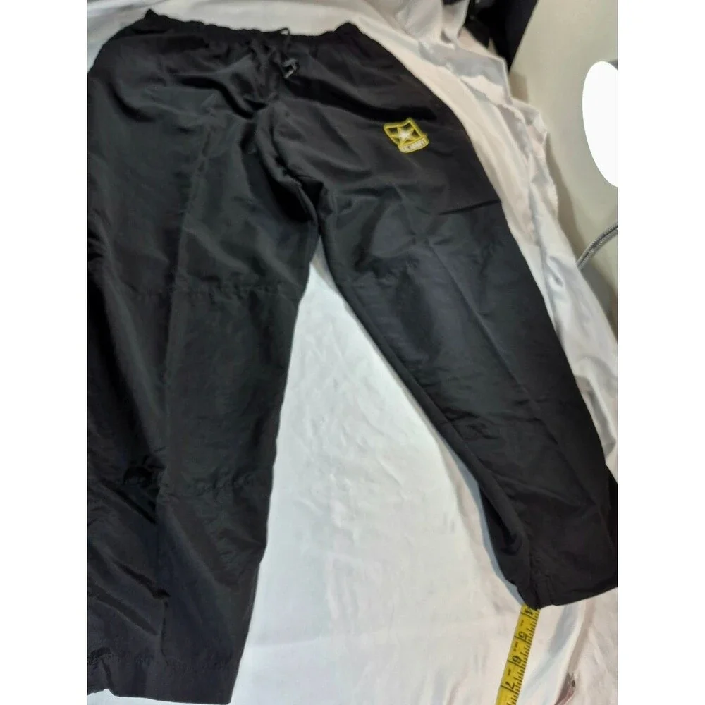 US Army Black APFU Physical Fitness Training Pants Mens Large Regular Military
